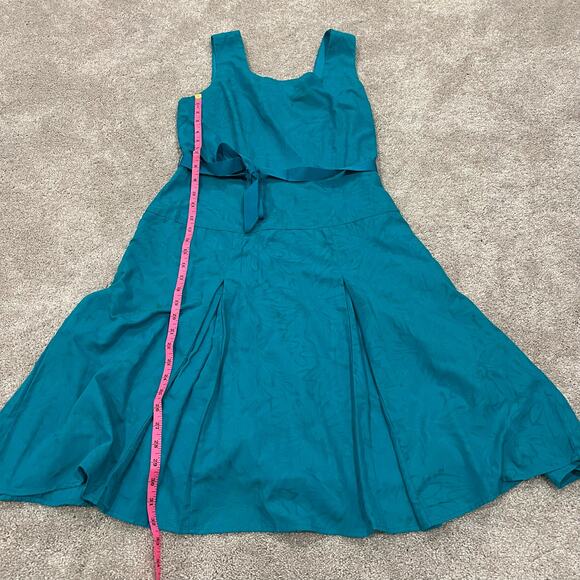 Rabbit‎ Rabbit Rabbit Women's Teal Blue Knee Length Fit and Flare Dress Size 10 - Picture 7 of 8